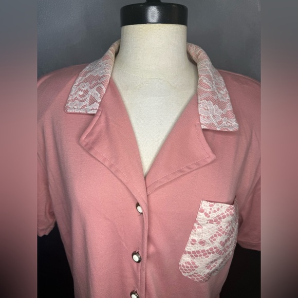 🌸Vintage Lacy Afternoon by Shell Kepler Button-Up Top - Size M🌸 - Picture 2 of 9